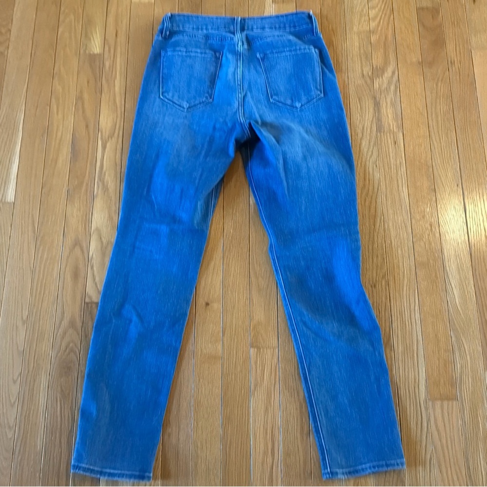 2 Pairs Old Navy OG High Rise Straight Blue Stretch Denim Jeans Women’s Sz 6 - Picture 7 of 9